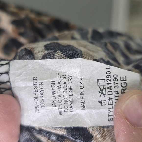 Bombom Leopard Print Women's Top, Size L - Picture 4 of 4